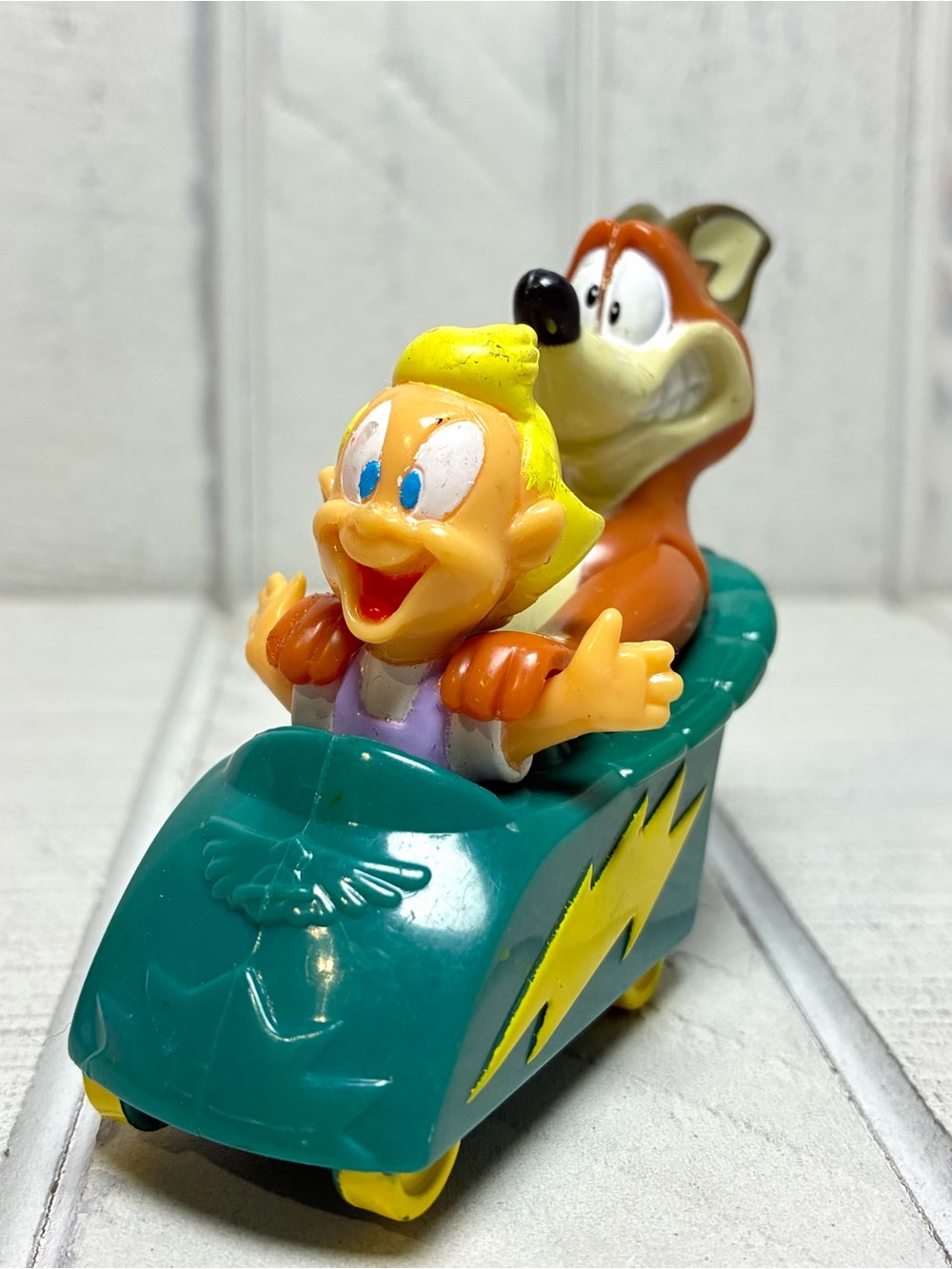 Warner Bros Animaniacs Mindy And Buttons Car McD’s Happy Meal Toy Vintage 1993
